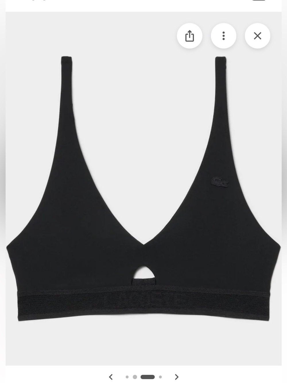 Lacoste Cutout Wireless Microfiber Bra size L